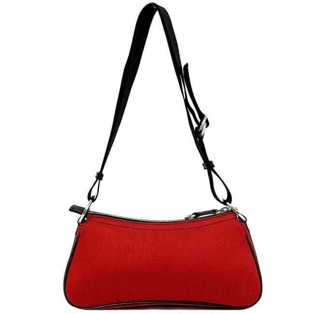 Dior Leather Semi Shoulder Pouch One Hobo Shoulder Red Silver Rhinestone Bag - Picture 3 of 6
